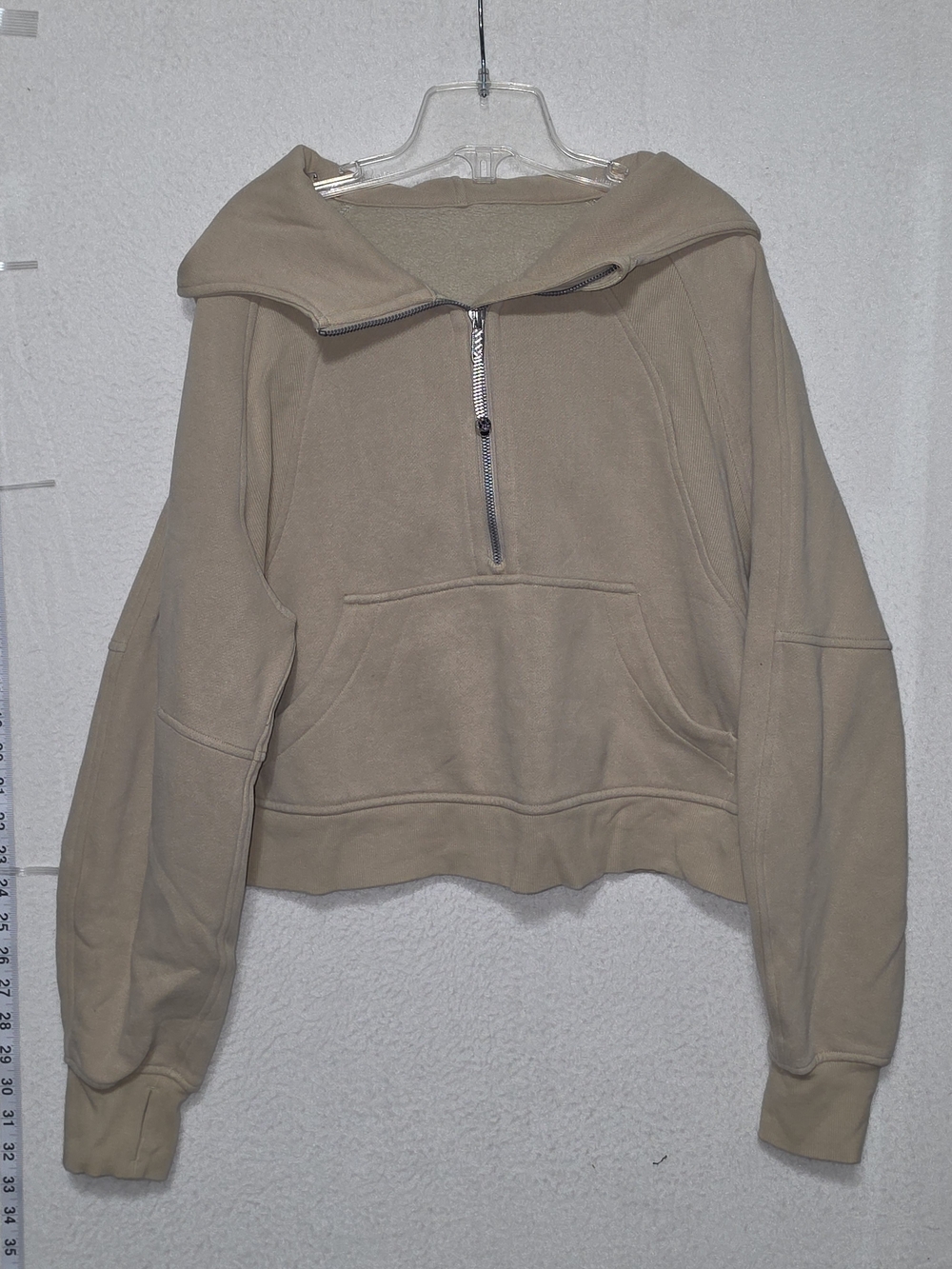 lululemon athletica Taupe Half-Zip Funnel Neck Sweatshirt